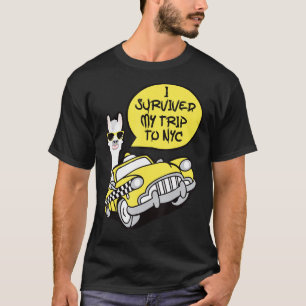 Llama I Survived My Trip To New York City T-Shirt