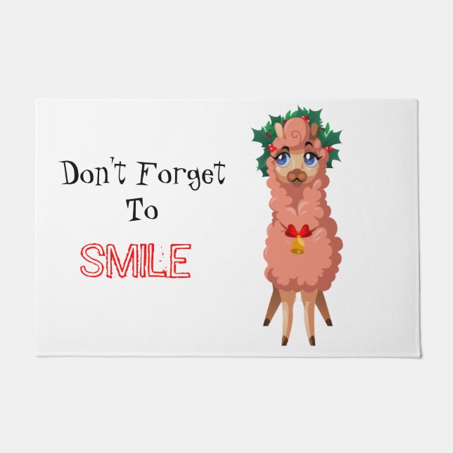 llama in Christmas       Doormat (Front)