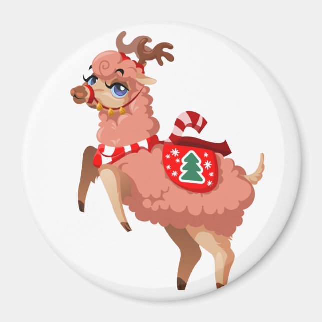 llama in Christmas     Magnet (Front)