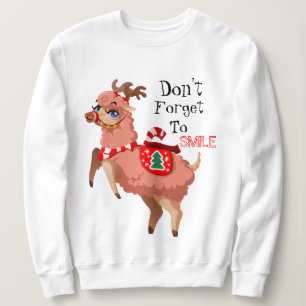 llama in Christmas Sweatshirt