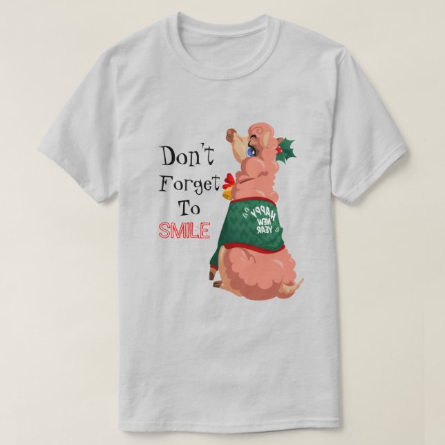 llama in Christmas            T-Shirt (Design Front)