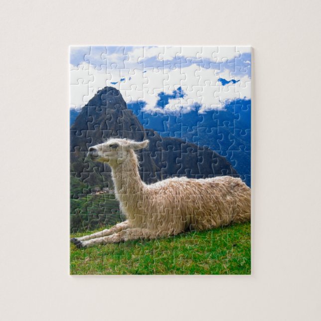 LLama in Machu Picchu Jigsaw Puzzle (Vertical)