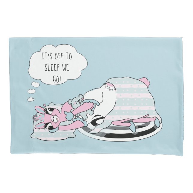 Llama in Pyjamas Party Sleepover Pillowcase (Front)