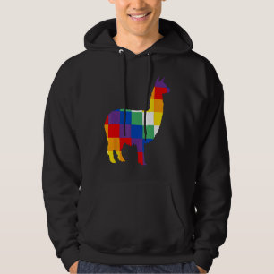 Llama Inca Wipala  Native Culture Design Hoodie
