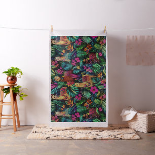 Llama Jungle Dreams Seamless Surface Pattern Fabric