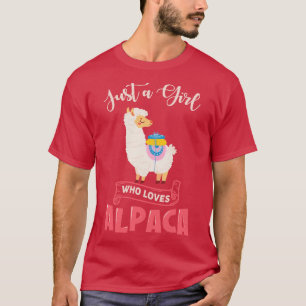 Llama Just a Girl Who Loves Lammas Funny Alpaca Lo T-Shirt