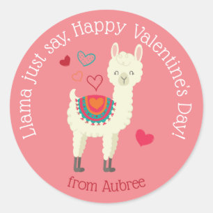 LLama Just Say Valentine Sticker
