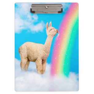 Llama Licking Rainbow Clipboard