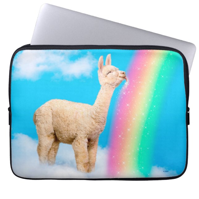 Llama Licking Rainbow Laptop Sleeve (Front)