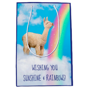 Llama Licking Rainbow Medium Gift Bag