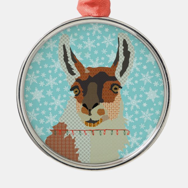 Llama Light Up My Life Ornament (Front)