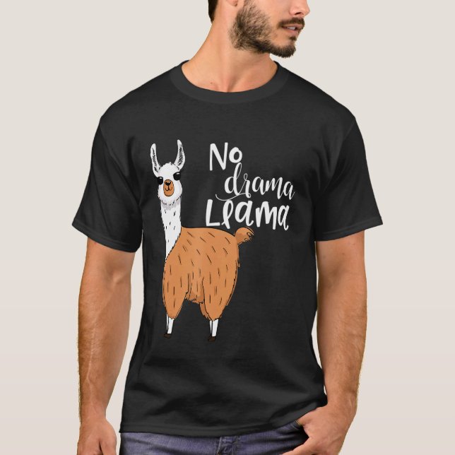Llama Llama Costume Llama Pyjamas No Drama Llama T-Shirt (Front)