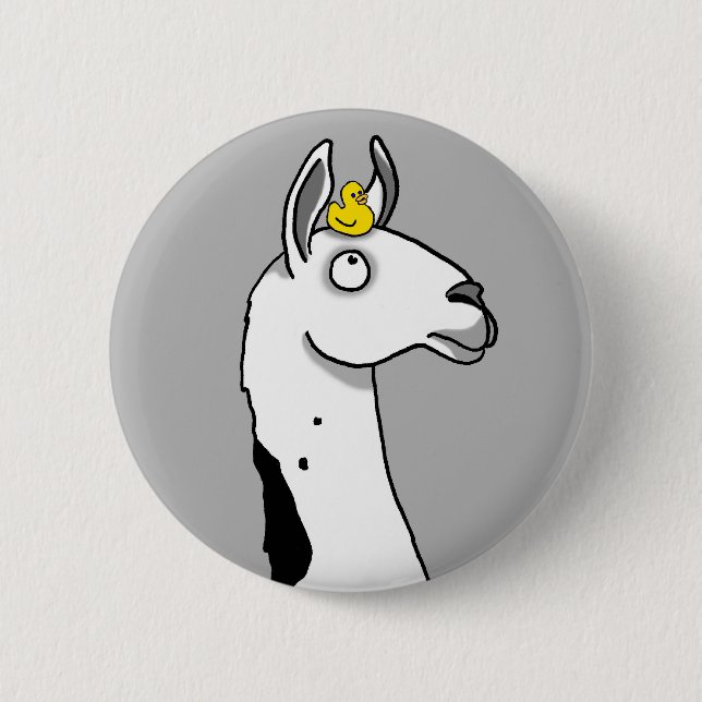 Llama Llama ...duck? 6 Cm Round Badge (Front)