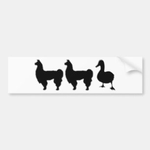 Llama Llama Duck Bumper Sticker