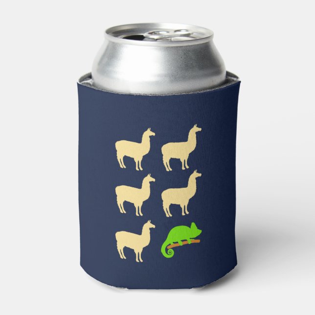 Llama Llama Llama Llama Llama Chameleon Can Cooler (Can Front)