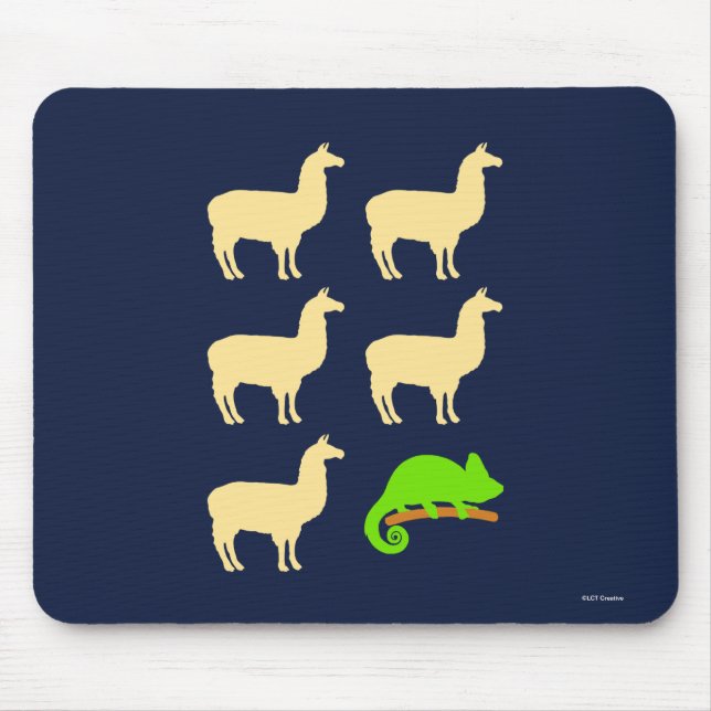 Llama Llama Llama Llama Llama Chameleon Mouse Mat (Front)