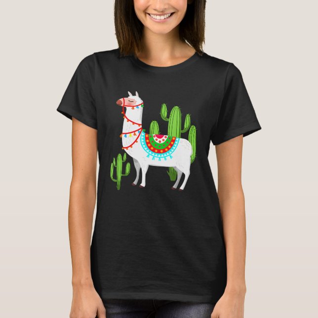 Llama Llama Stuff Alpaca Peru Animal Drama T-Shirt (Front)
