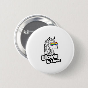 Llama: Llove is Llove 6 Cm Round Badge