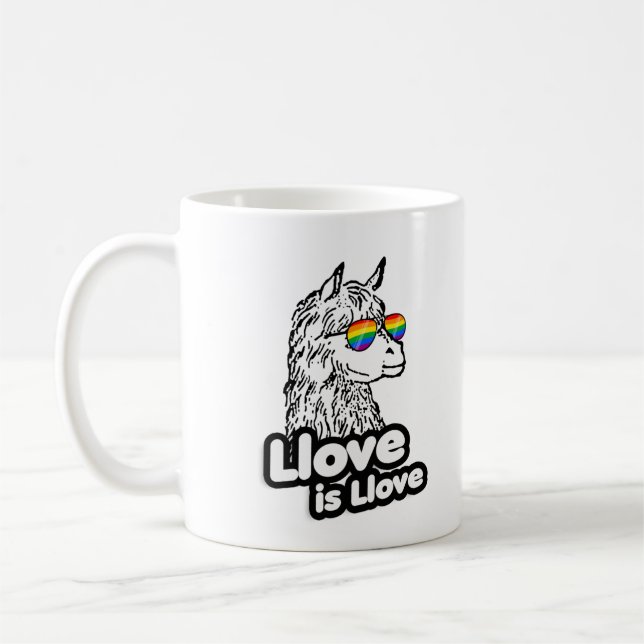 Llama: Llove is Llove Coffee Mug (Left)