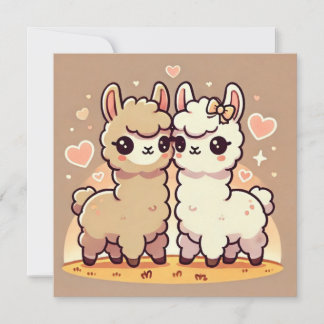 Llama Love Card
