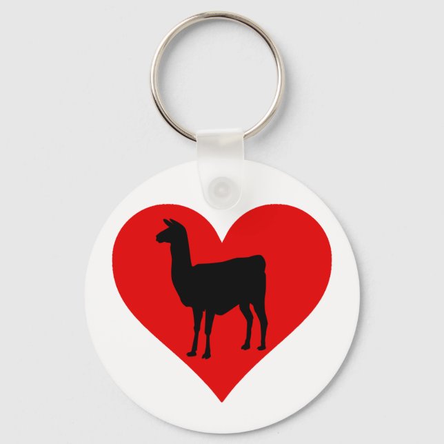 Llama Love Key Ring (Front)