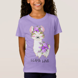 Llama Love - Purple T-Shirt
