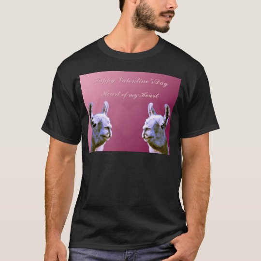Llama love valentine day heart doube llama T-Shirt