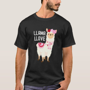 Llama Love Valentines Day Llama T-Shirt
