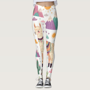 Llama Love: Whimsical Pattern Delight Leggings