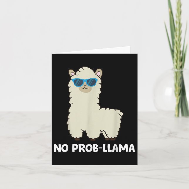 Llama Lover - No Prob-llama Alpaca No Probllama Pr Card (Front)