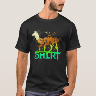 Llama Lover Phrase This Is My Llama Graphic T-Shirt