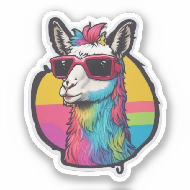 Llama Lovers Unite Shop our Sticker (Front)