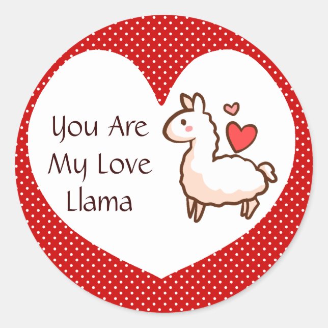 Llama Madness Classic Round Sticker (Front)