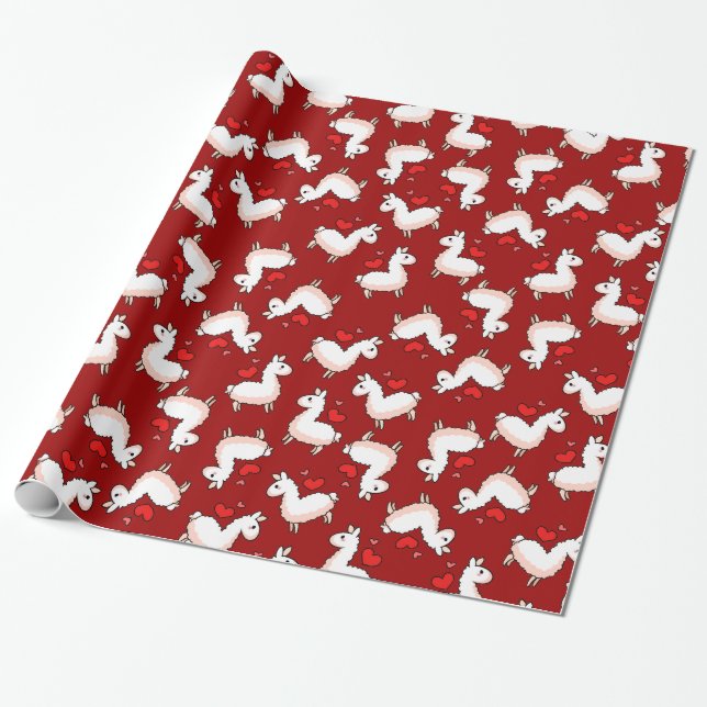 Llama Madness Wrapping Paper (Unrolled)