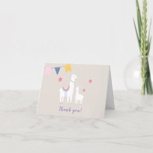 Llama Mama Cute Baby Shower Thank You Card