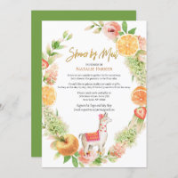 Llama Mama Floral Greenery Baby Shower by Mail