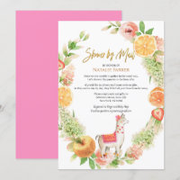 Llama Mama Floral Greenery Baby Shower by Mail 