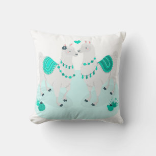 llama mama throw pillow