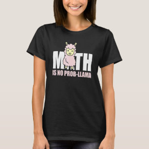 Llama Math Lama Mathematics Nerd Fun T-Shirt