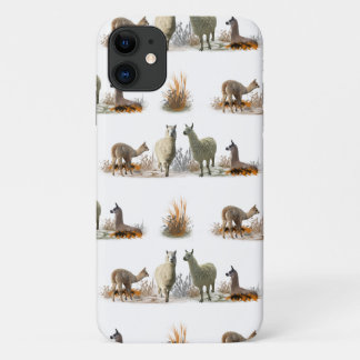 Llama Meadow iPhone 11 Case (choose colour)