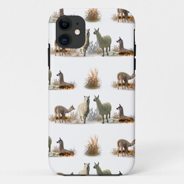 Llama Meadow iPhone 5 Case (choose colour) (Back)