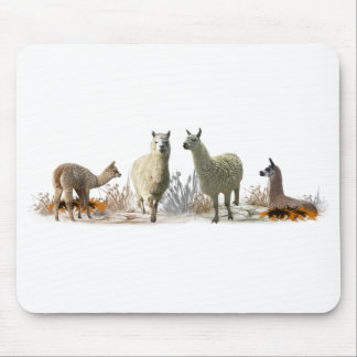 Llama Meadow Mousemat (choose colour)