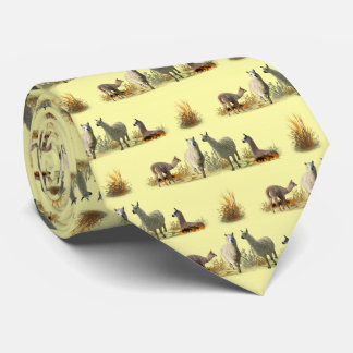 Llama Meadow Tie (Light Yellow)