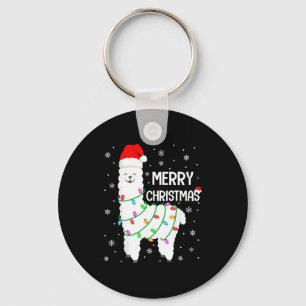 Llama Merry Christmas Kids Funny Llama Christmas L Key Ring
