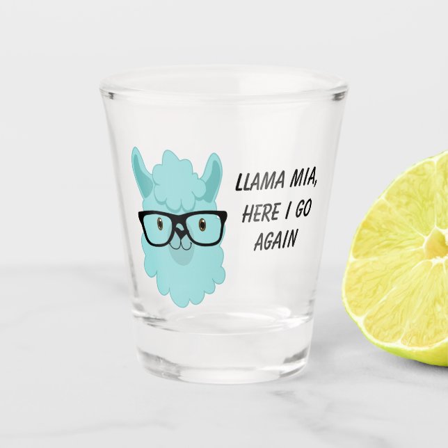 Llama Mia Shot Glass (Front)
