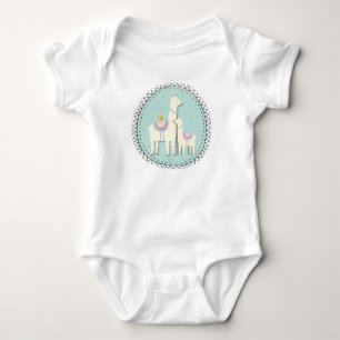 Llama momma and baby bodysuit