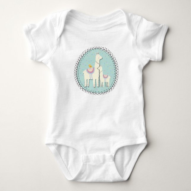 Llama momma and baby bodysuit (Front)
