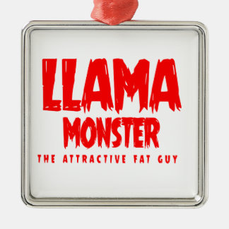 Llama Monster Red Logo Metal Tree Decoration