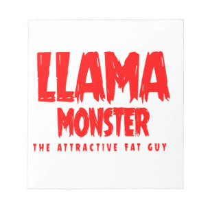 Llama Monster Red Logo Notepad