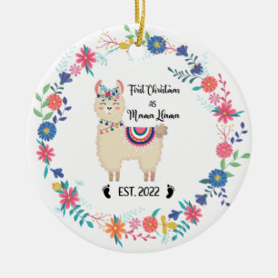Llama Mum Christmas Ornament
